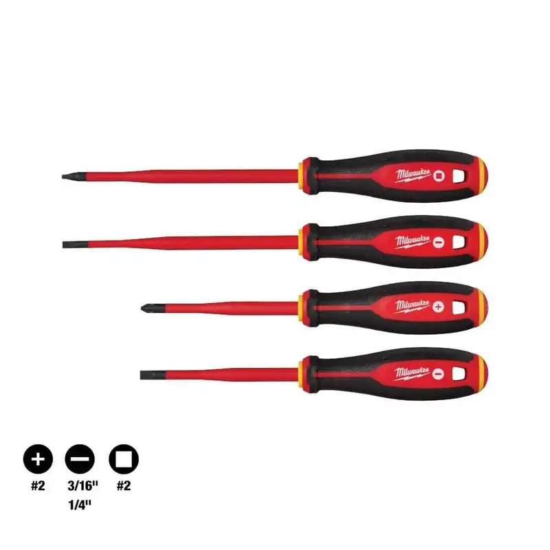 1000V Insulated Slim-Tip Screwdriver Set – Open Box (4-Piece Professional Grade) 1