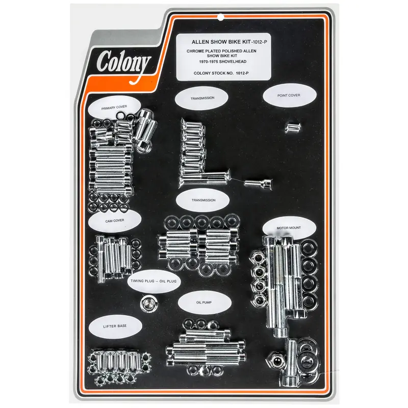 #1012-P Smooth Chrome Allen Show Kit For 1970–1975 Harley-Davidson Shovelhead 1
