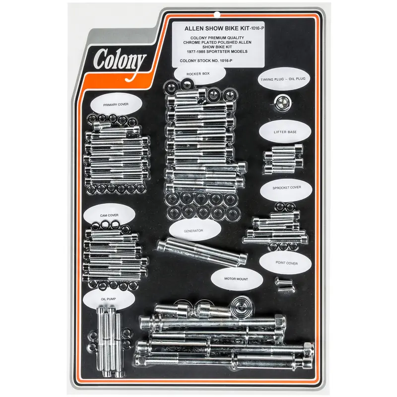 #1016-P Smooth Chrome Allen Show Kit For 1977–1985 Harley-Davidson Sportster 1