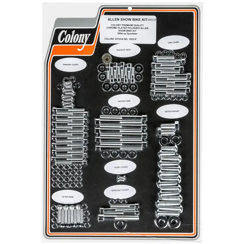 #1022-P Smooth-Finish Chrome Allen Show Kit For 2004–Present Harley-Davidson Sportster 1