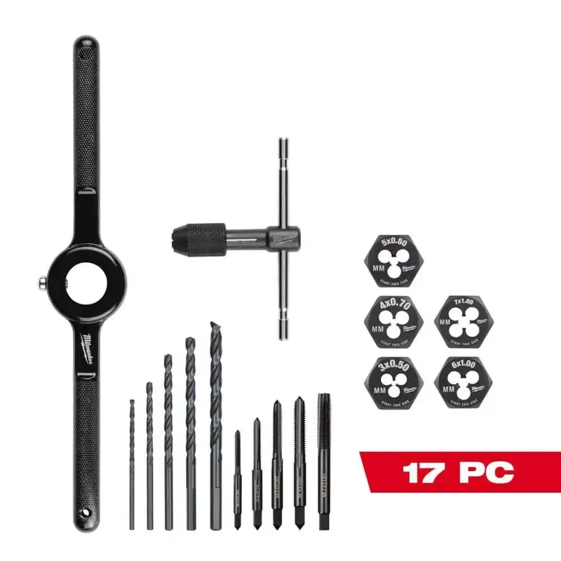 17-Piece Metric Tap And Die Set – Precision Threading Tools (Open Box) 1
