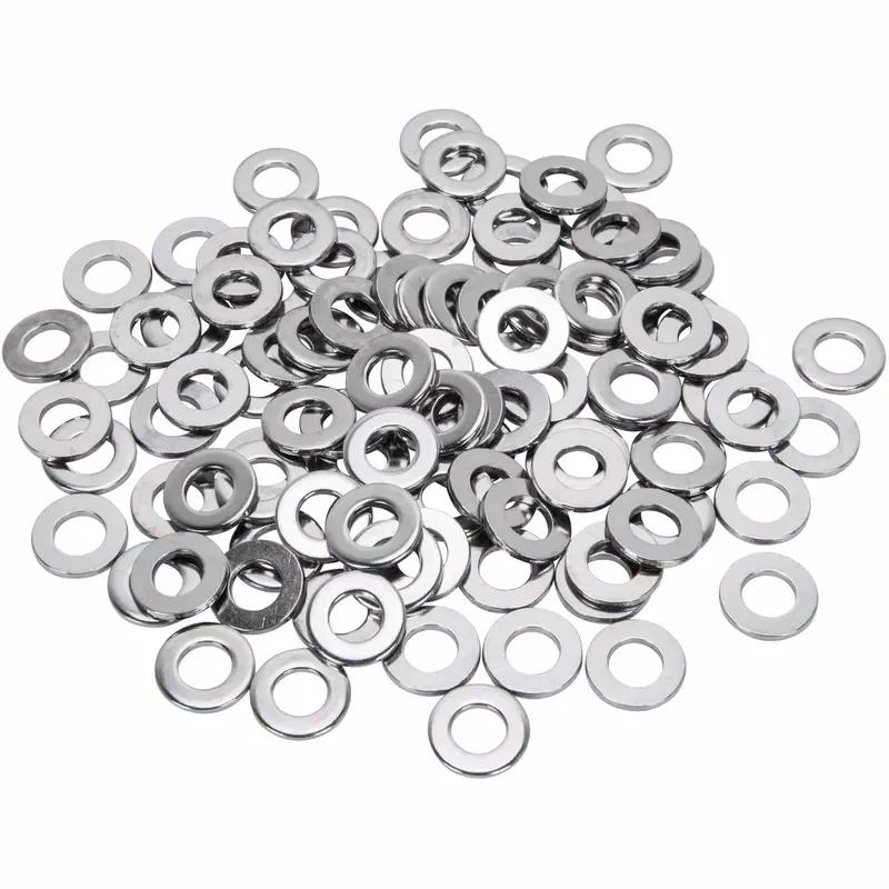 #3/8-F-100 Chrome-Plated Flat Washers – 3/8" Diameter, Pack Of 100 1