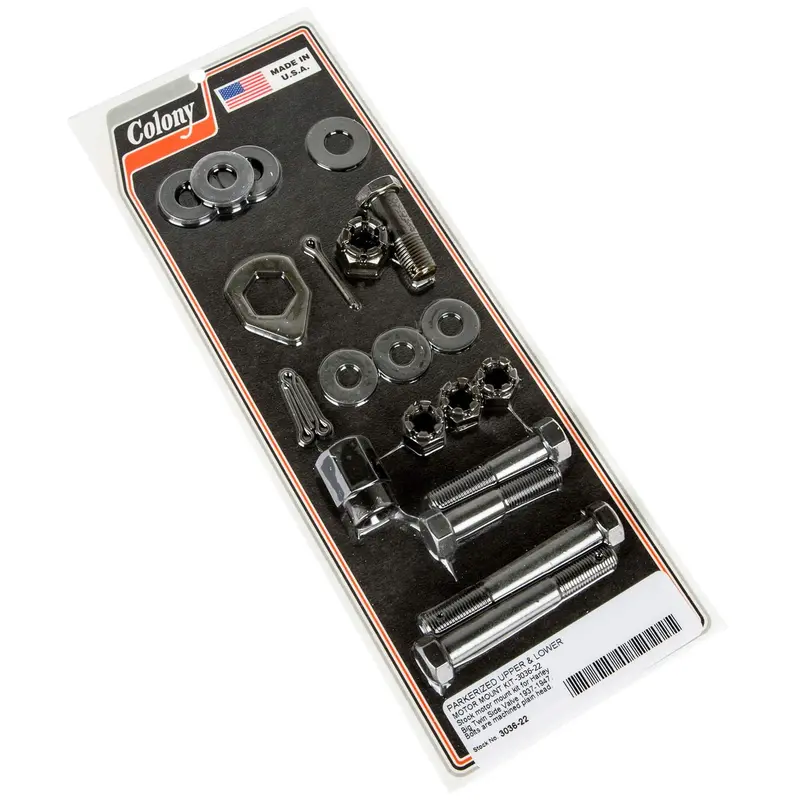 #3036-22 Upper & Lower Motor Mount Kit – Parkerized, For 1937–1947 Harley-Davidson Big Twin Side-Valve Engines 1