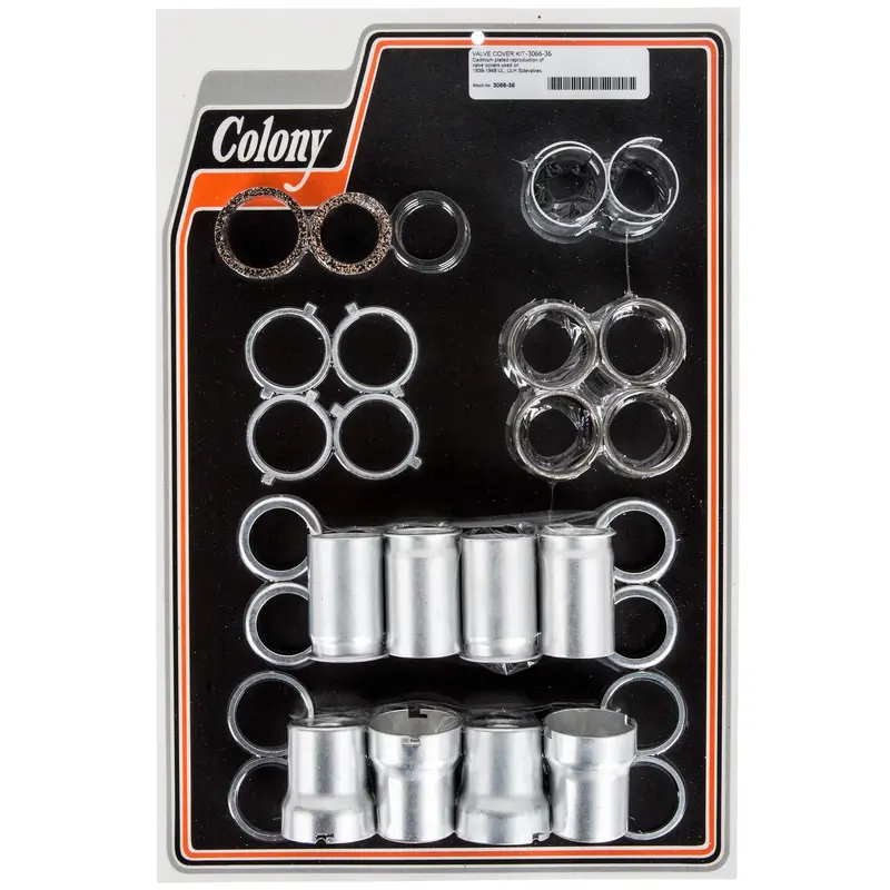 #3066-36 Valve Cover Kit – Cad Plated, For 1939–1948 Harley-Davidson Ul/Ulh Models 1