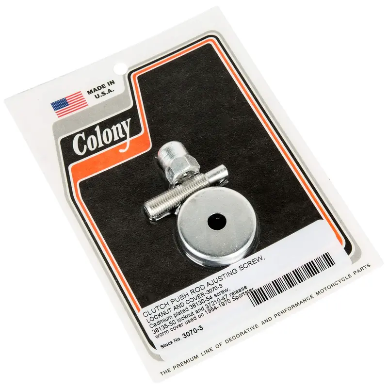 #3070-3 Clutch Pushrod Adjusting Screw Locknut Cover – Cad Plated, For 1954–1970 Harley-Davidson Sportsters 1