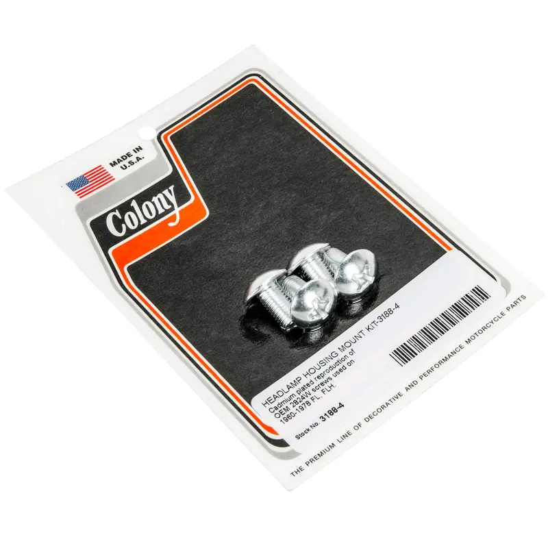 #3188-4 Headlamp Housing Mounting Kit – Cad-Plated For 1960–1978 Harley-Davidson Fl/Flh 1