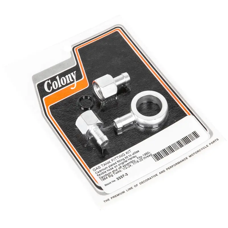#3337-3 Gas Tank Fitting Kit 1964 Harley-Davidson Big Twins - Cad Plated 1