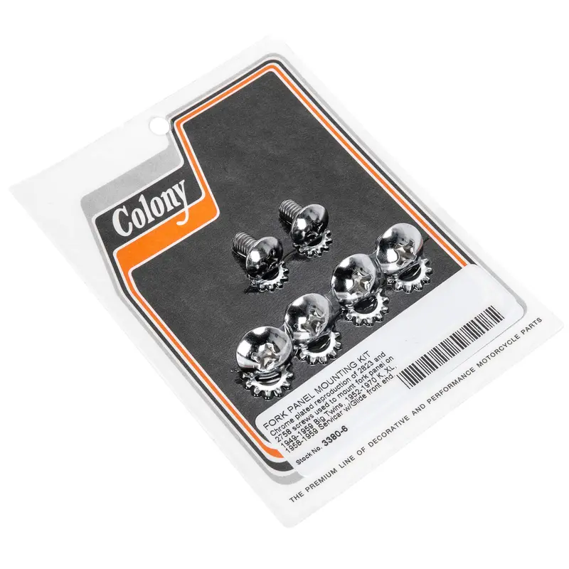 #3380-6 Chrome Fork Panel Mounting Kit For 1949–1970 Big Twins And 1952–1970 K/Xl Harley-Davidsons 1