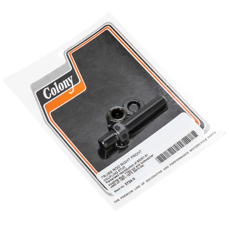 #3724-3 Parkerized Truss Rod Right Front Coupling Stud For 1951–1973 Harley-Davidson Servi-Car 1