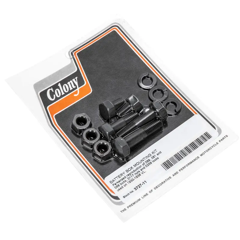 #3727-11 Parkerized Battery Box Mounting Kit For 1930–1936 Harley-Davidson Vl 1
