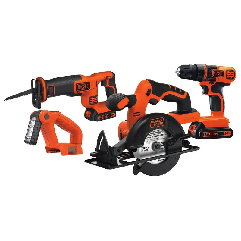 Black+Decker 20V Max 4-Tool Cordless Combo Kit (Bd4Kitcdcrl, Open Box) 1