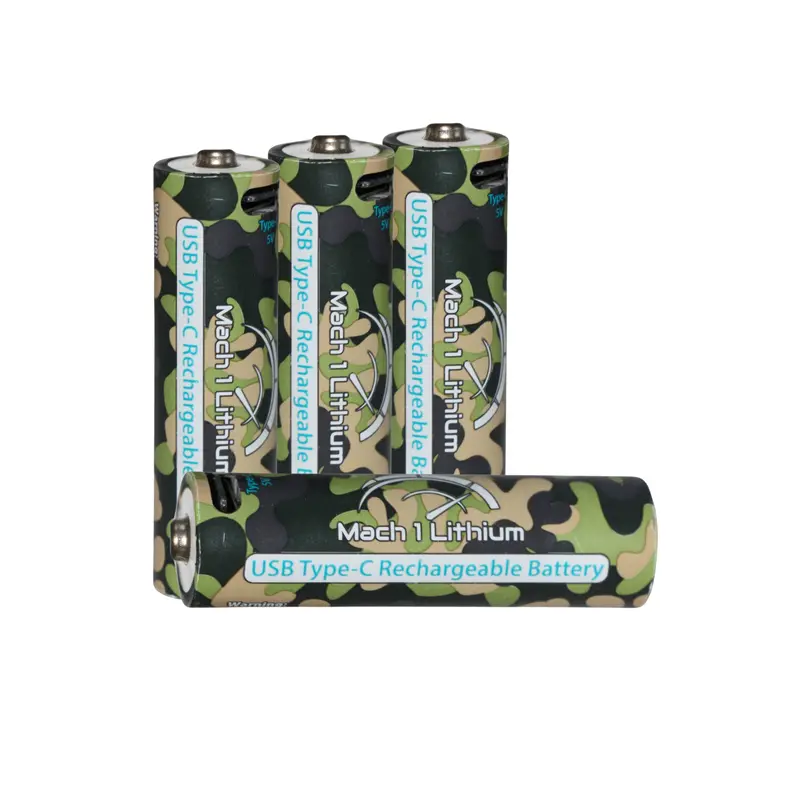 Camouflage-Finish Rechargeable Aa Li-Ion Batteries (4-Pack) 1