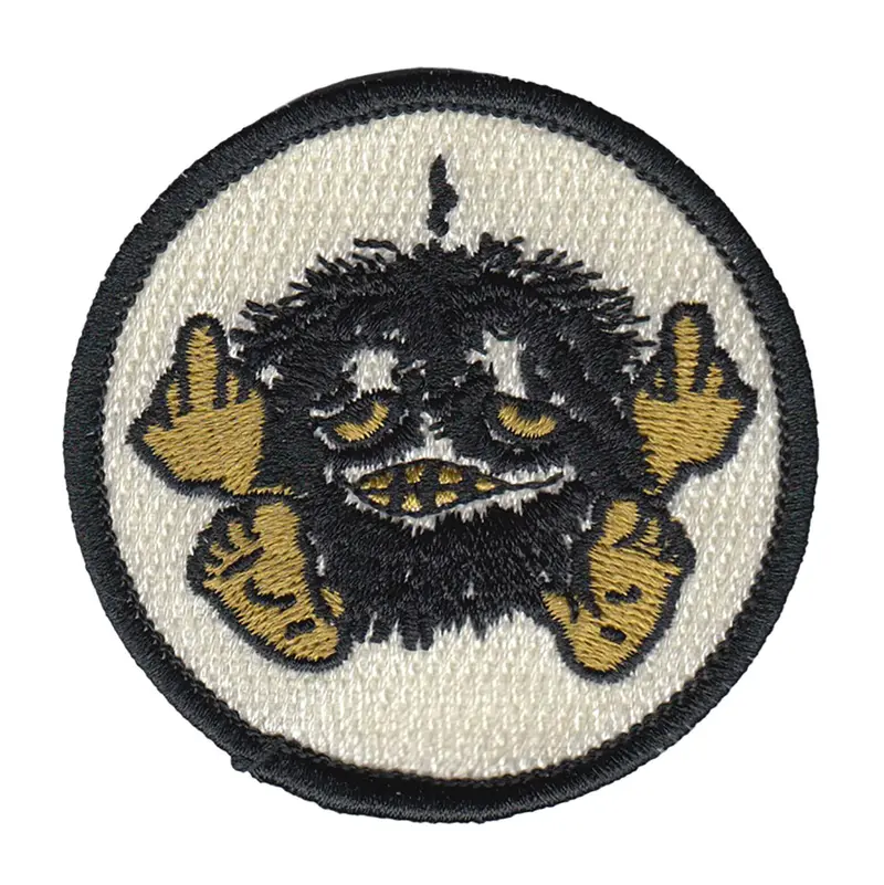 Fukwad Embroidered Patch In Tan Canvas 1