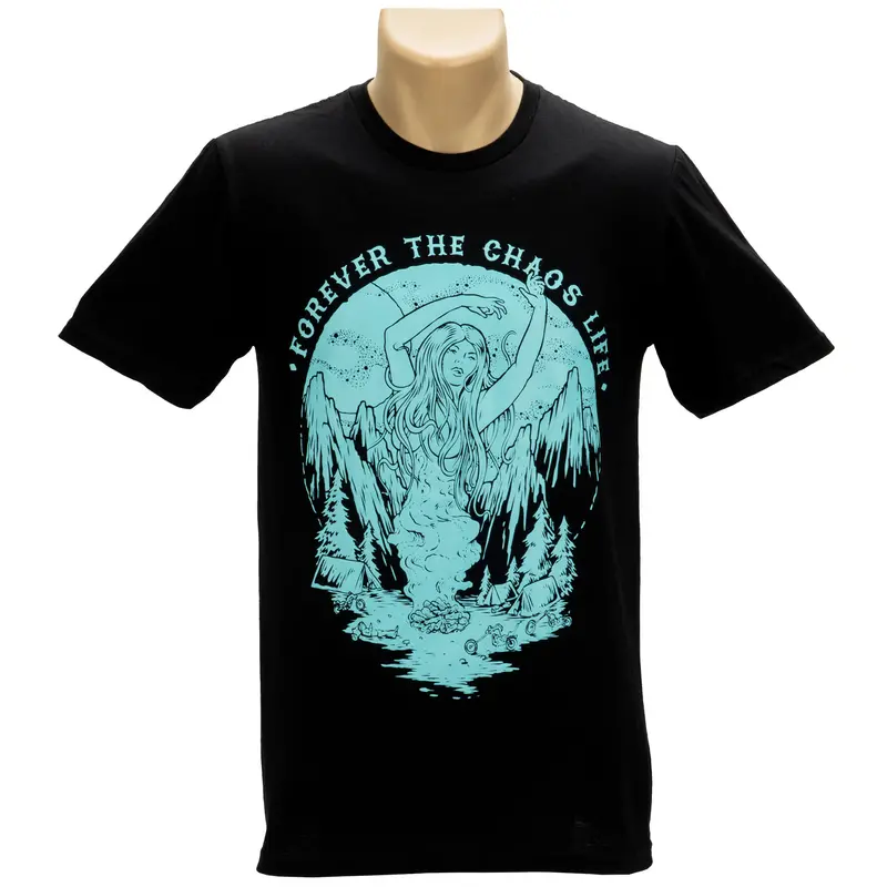 Gypsy Queen Graphic T-Shirt – Black Base With Light Blue Accents 1