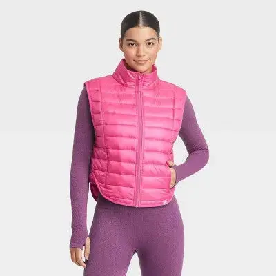 Joylab Women'S Black Quilted Puffer Vest (Size S) 1