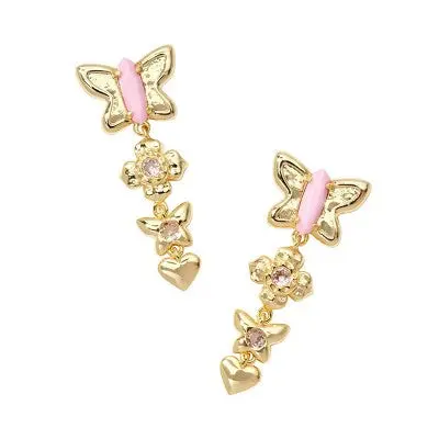 Kendra Scott Lily Mix Linear Earrings – 14K Gold Over Brass