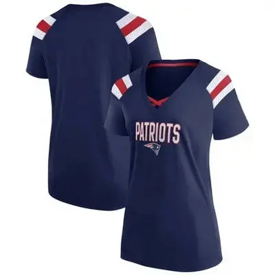 Nfl Women'S Authentic Mesh V-Neck Fashion Jersey – Short Sleeve Lace-Up 1