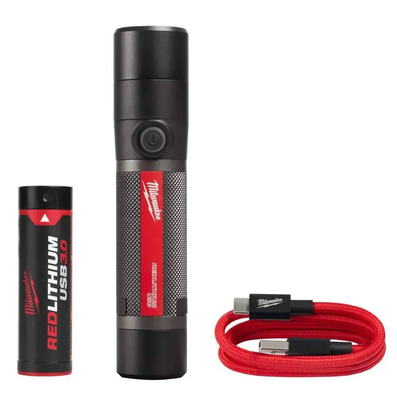 Open-Box Milwaukee M12 Usb Rechargeable Flashlight – 800 Lumens, 3Ah Battery 1