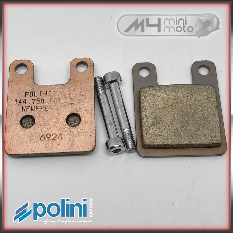 Polini Square Sintered Brake Pads For Minicross, Steel Gp 1
