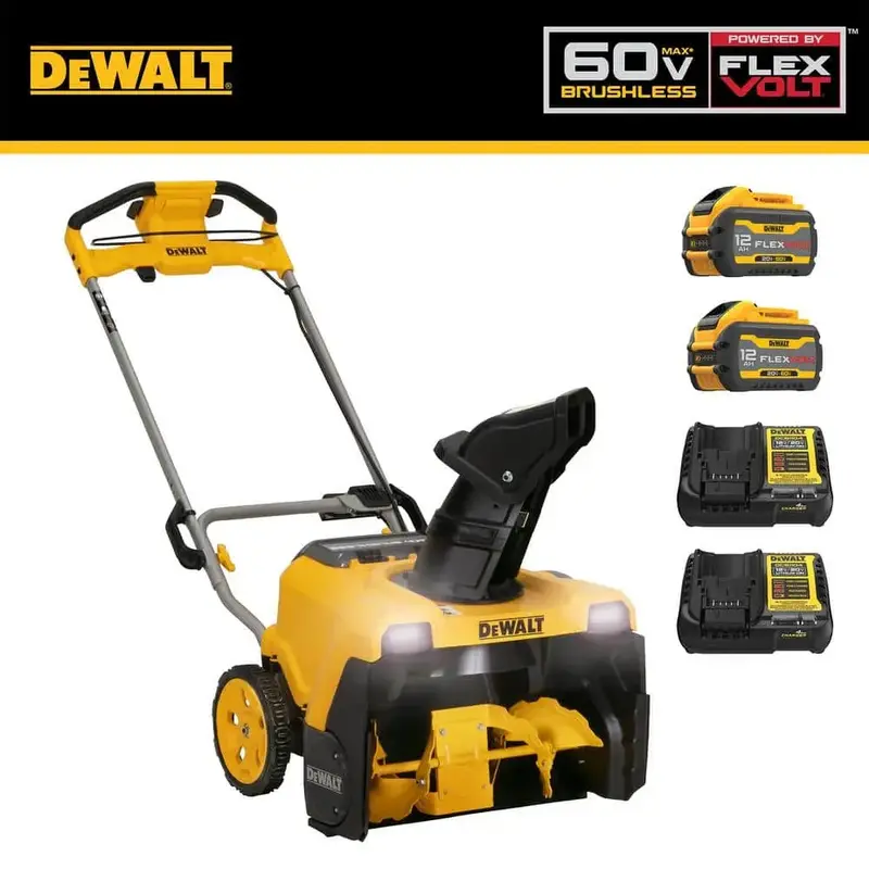 Ryobi 60V Electric Snow Blower – Single-Stage, 21" Wide, Includes Dual 4.0 Ah Batteries 1