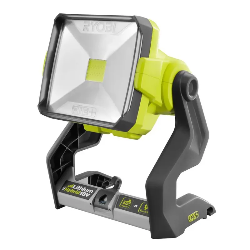 Ryobi P721 Hybrid Led Work Light – 18V One+ & Ac-Powered, 1800-Lumen Standing Lamp (Light Only, Open Box) 1