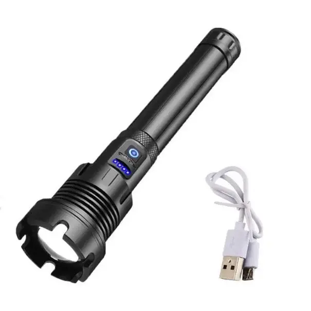 Tactical P90 Rechargeable Flashlight – High-Lumen Led Portable Light 1