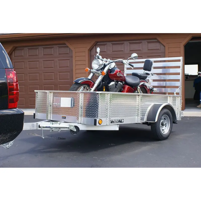 Trophy Single-Axle Aluminum Utility Trailer With Diamond-Plate Sides – 8 Ft To 14 Ft Options 1