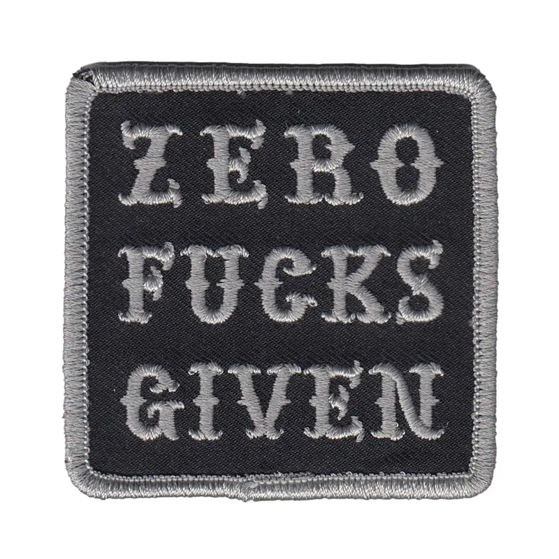 Zfg Embroidered Patch In Black And Grey 1