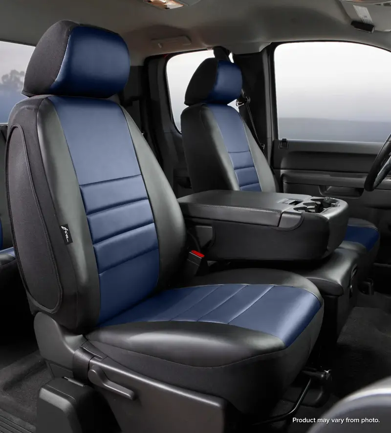 Fia Sl60 Series Blue Leatherlite Front Seat Covers – Custom-Fit Simulated Leather For Sl68-21 1